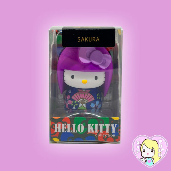 Llavero Kokeshi Doll Hello Kitty Murasaki