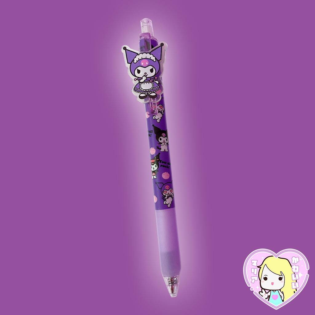 Lápiz Gel Negro Kuromi Maid