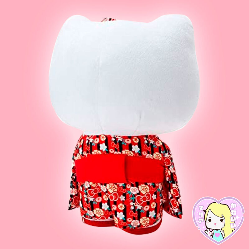 Peluche Hello Kitty En Kimono Chirimen – Édition Japonaise – 13 Cm – Kawaii