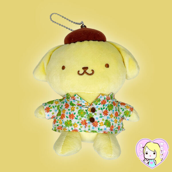 Plushy Strap Sanrio Pompompurin Camisa Floreada