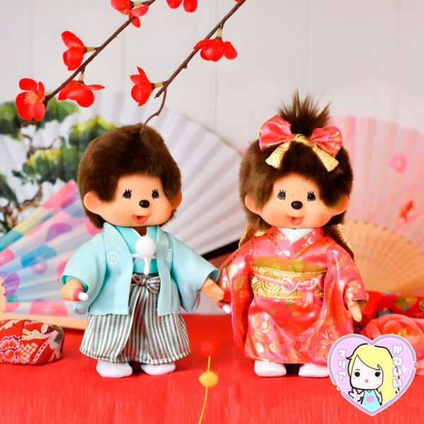 Peluche Monchhichi Girl Japanese Outfit Limited Edition - Imagen 3