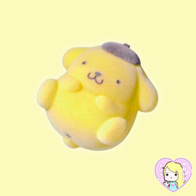 Gashapon Sanrio Characters Yawamocchi Flocked Ver. ~ Pompompurin