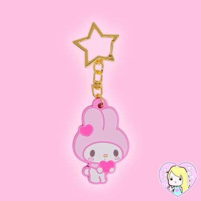 Alternative view of Llavero Rubber Mascot 50 Anniversary ~ Love My Melody