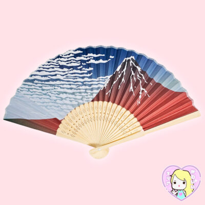 Abanico Tradicional Japonés ~ Red Mt. Fuji