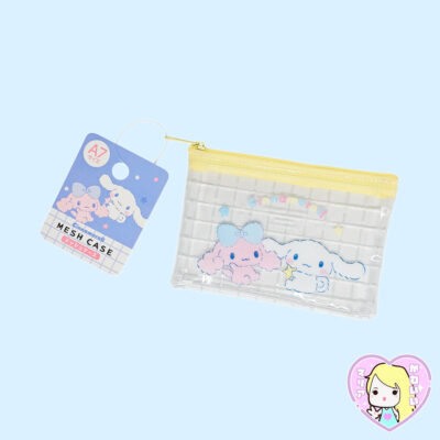 Estuche Mini Mesh Case Sanrio Characters ~ Cinnamoroll & Porón