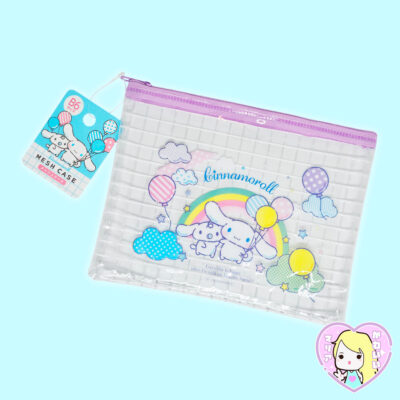 Estuche Mesh Case Sanrio Characters ~ Cinnamoroll & Milk