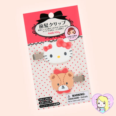 Set Hair Clip Pinches para el cabello Flocked Ver. ~ Hello Kitty ~ Tiny Chum