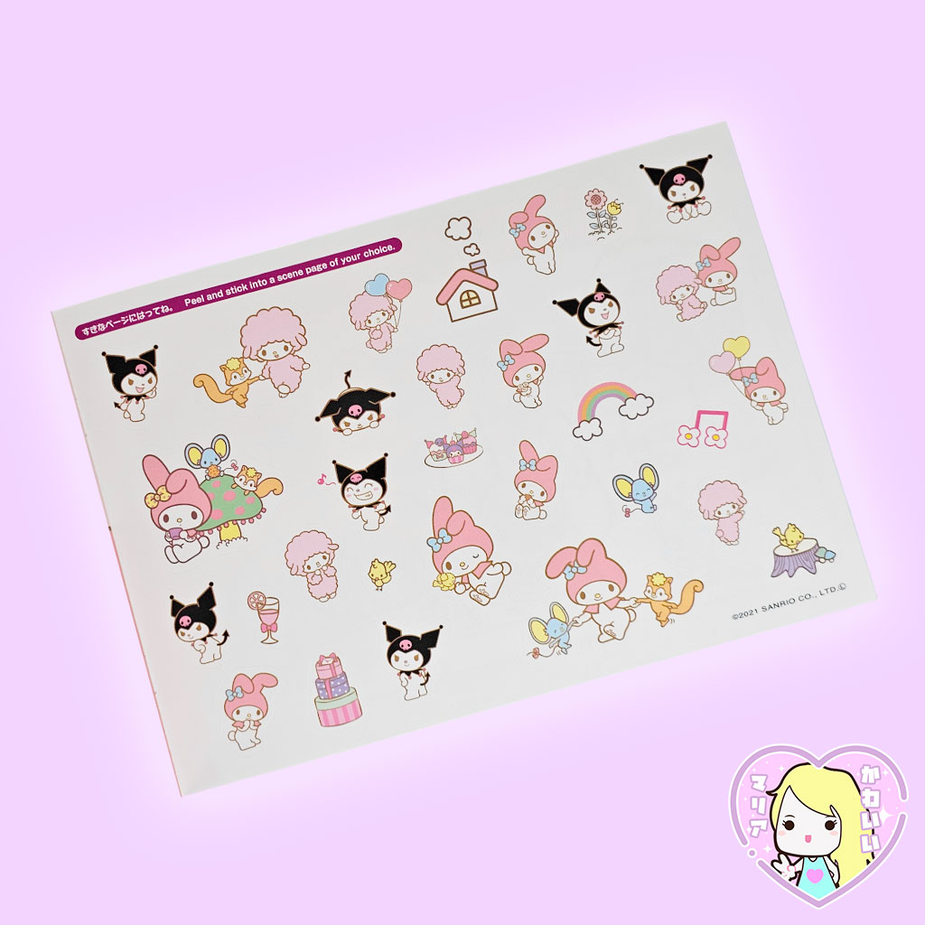 Sanrio Sticker Play Set ~ My Melody Kuromi My Sweet Piano : Fantasy Dream - Imagen 2