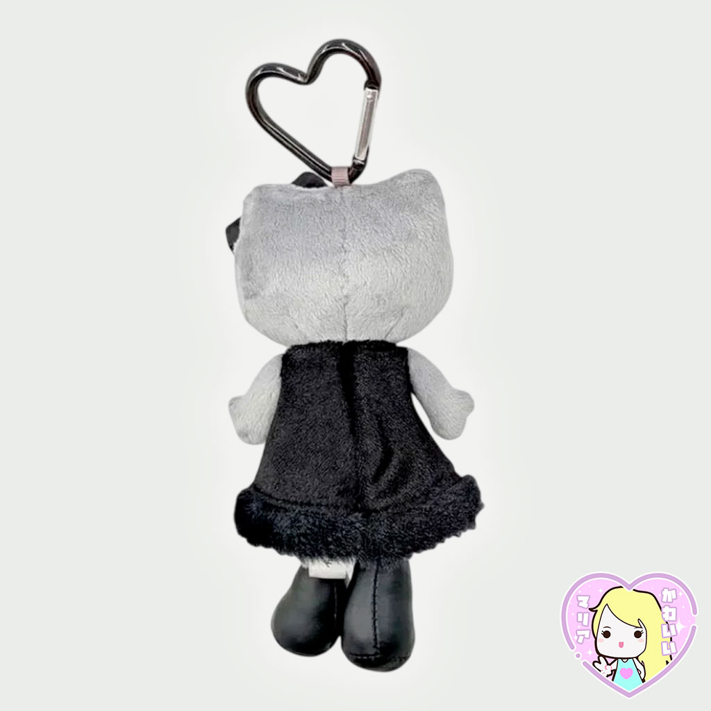 Plush Strap Sanrio Style Up Long Legged Hello Kitty Black Angel Dress - Imagen 2