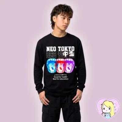 Alternative view of Polera manga larga Neo Tokyo ~ Good for Health Bad for Education