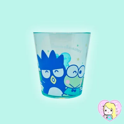 Vaso de plástico transparente Sanrio Characters ~ Badtz-Maru & Keroppi