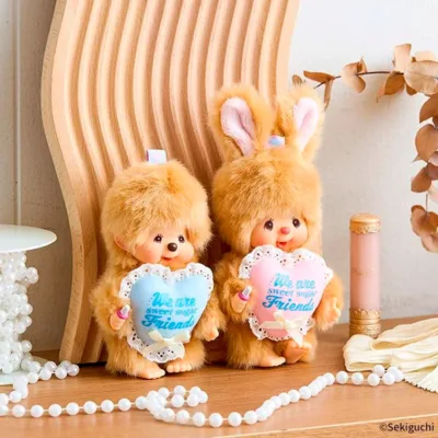 Plush Strap Monchhichi Sweet Sugar Friends ~ Chimutan - Imagen 3